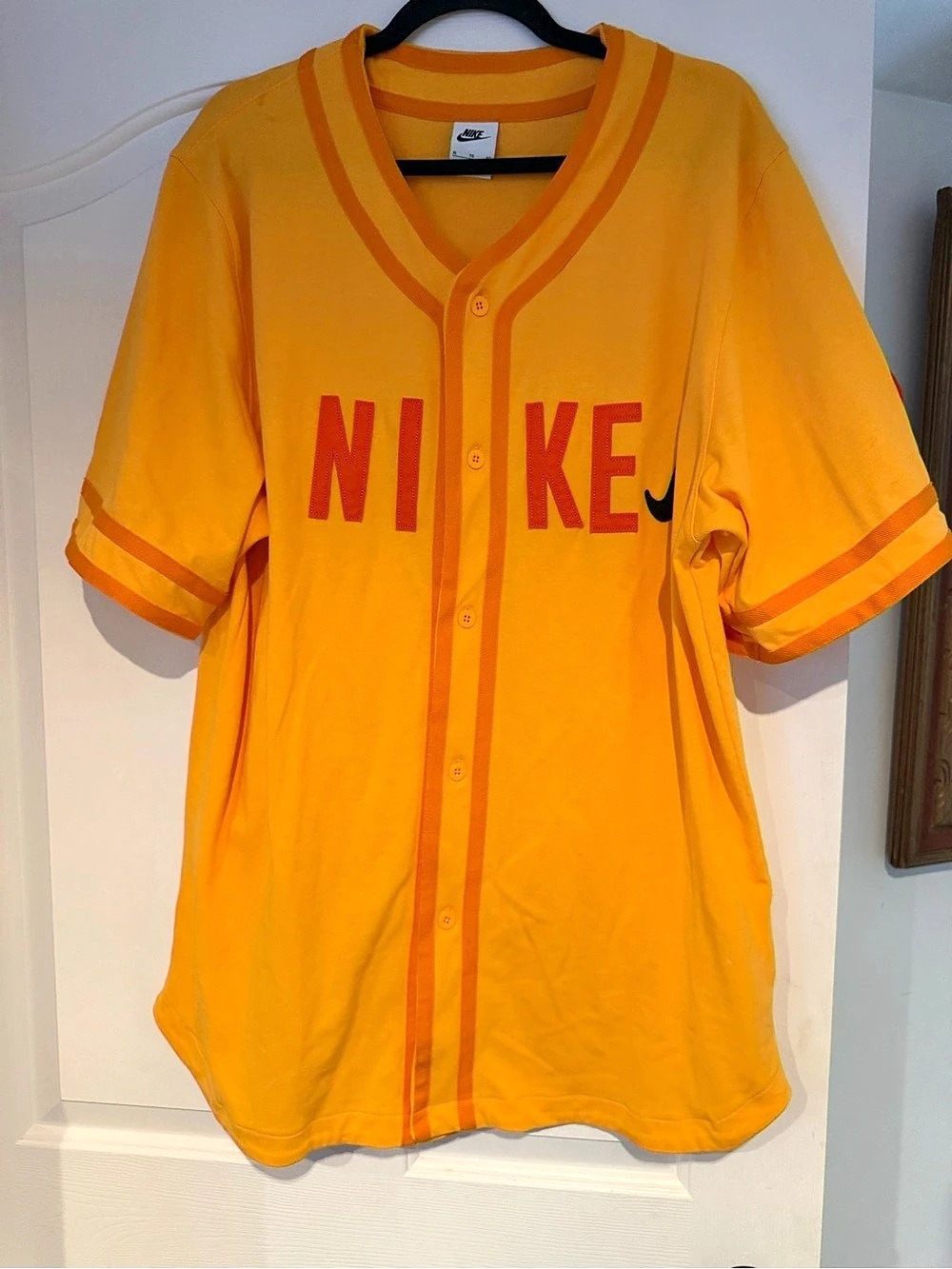 Nike Sportswear The Next Wave Baseball Jersey Orange & Red XL